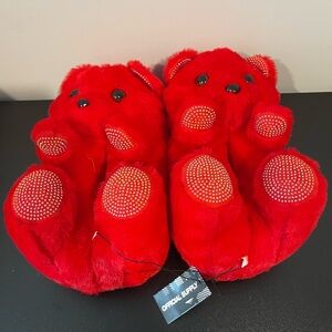 Cozy Red Bear Slippers